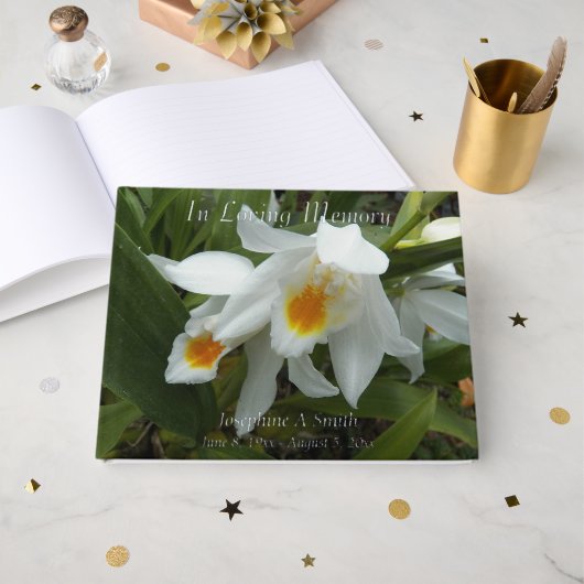 Mémoire d'amour Mémorial aux orchidées blanches (Recto ouvert)