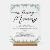 Mémoire d'amour Mémorial de verdure Mariage modern (Recto)