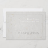 Mémoire d'amour traversée 1 Invitation funéraire (Devant)