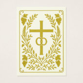Mémoire de mariage catholique | Croix dorée (Devant)