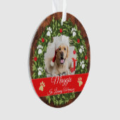Mémoire de Noël Wreath Pet photo commémorative (devant)