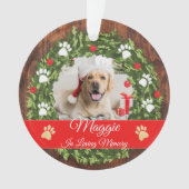 Mémoire de Noël Wreath Pet photo commémorative (devant)
