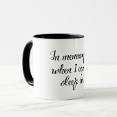 mémoire de quand je pourrais dormir dans la tasse (Devant gauche)