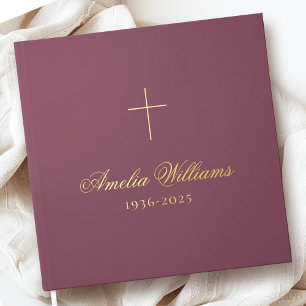 Mémoire funéraire simple d'amour croisé mauve