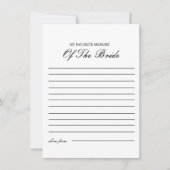 Mémoire préférée de la carte de jeu de douche de m (Devant)