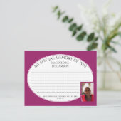 MÉMOIRE SPÉCIALE DE VOUS Carte mémoire de partage  (Debout devant)