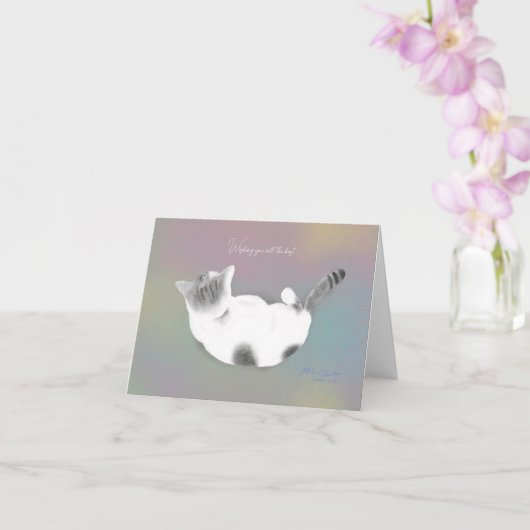 "Mémoires de l'amour" Carte de voeux pliée (Orchidée)