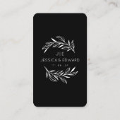 memorabele foto's QR code zwart chique moderne bru Plaatskaartje (Achterkant)