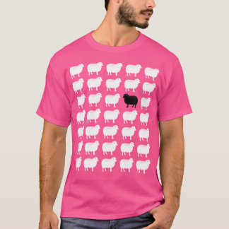 Memorabilia schaap dat zwart en wit is andere sh t-shirt