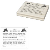 Memorare Prayer Maagd Maria Katholieke Rozen Rubberstempel (Gestempeld)