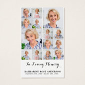 Memorial 14 Photo Collage Funéraire Cartes de priè (Devant)