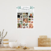 Memorial 21 Foto collage Botanische hartbladeren Poster (Keuken)