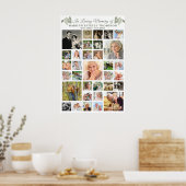 Memorial 33 Foto collage Botanische hartbladeren Poster (Keuken)