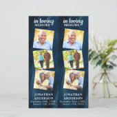 Memorial 3 Foto Blue Funeral Prayer 2 Bladwijzer (Staand voorkant)