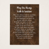 Memorial 3 Foto Leather Funeral Prayer Kaart (Achterkant)