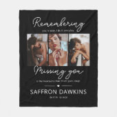 Memorial 3 Foto Tribute Fleece Deken (Voorkant)