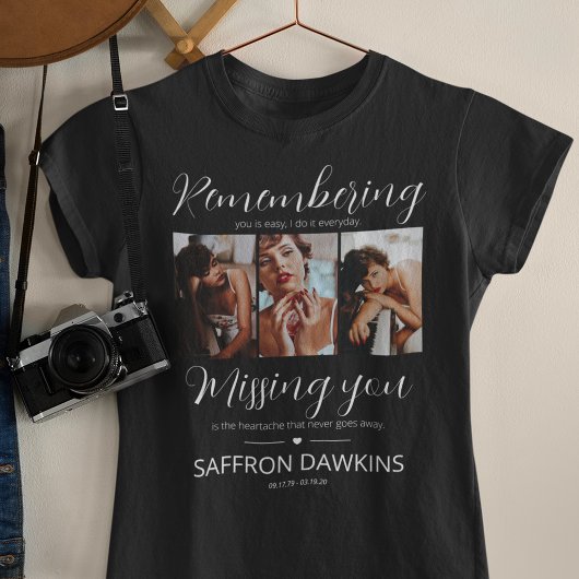 Memorial 3 Foto Tribute T-Shirt
