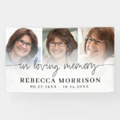 Memorial 3 foto's script in liefdevolle herinnerin spandoek (Horizontaal)