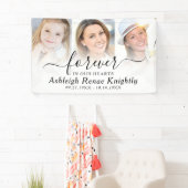 Memorial 3 foto's voor altijd in ons hart script spandoek (Insitu)