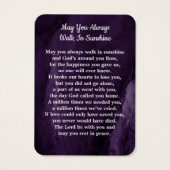 Mémorial 3 Photo Carte de prière funéraire commémo (Dos)