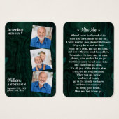 Mémorial 3 Photo - Carte de prière funéraire Emera (Devant & derrière)