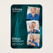 Mémorial 3 Photo Funéraire Carte de prière Marbre  (Devant)