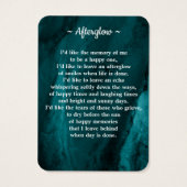 Mémorial 3 Photo Funéraire Carte de prière Marbre  (Dos)