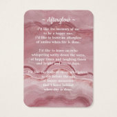 Mémorial 3 Photo Funéraire Carte de prière Rose ro (Dos)