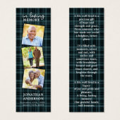 Memorial 3 Photo Plaid Signet de prière funéraire (Devant & derrière)