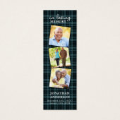 Memorial 3 Photo Plaid Signet de prière funéraire (Devant)