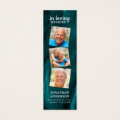 Memorial 3 Photo Poem Signet de prière funéraire (Devant)