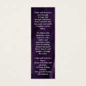 Memorial 3 Photo Purple Funeral Prayer Signet (Dos)