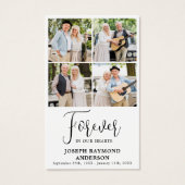 Mémorial 4 Photo Collage Funéraire Cartes de prièr (Devant)