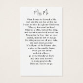 Mémorial 4 Photo Collage Funéraire Cartes de prièr (Dos)