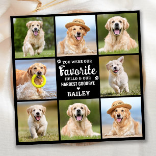 Memorial 8 Photo Collage Pet Dog Loss Herdenking Bedankkaart