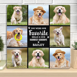 Memorial 8 Photo Collage Pet Dog Loss Herdenking Fotoplaat