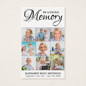 Mémorial 9 Photo Collage Funéraire Cartes de prièr (Devant)