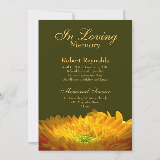 Memorial/Aankondiging Aankondiging (Voorkant)