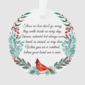 Mémorial Acrylique de Cardinal de Verdure pour Per (devant)