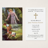 Memorial Angel Funeral Perte prière Sympathy Carte (Devant & derrière)