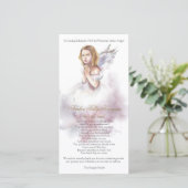Memorial Angel Loss begrafenis dank u kaarten (Staand voorkant)