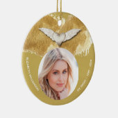 Memorial Angel Wings Keepomwille Foto Keramisch Ornament (Rechts)