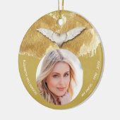 Memorial Angel Wings Keepomwille Foto Keramisch Ornament (Links)