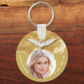 Memorial Angel Wings Keepomwille Foto Sleutelhanger (Voorkant)