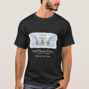 Memorial   Angel Wings Photo Memory Tshirt