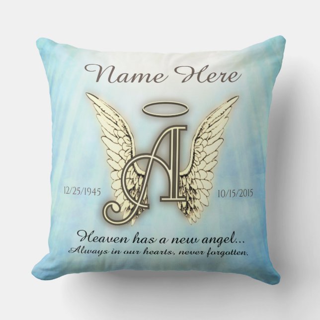 Memorial Angel Wings Pillow Kussen (Voorkant)