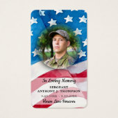 Memorial Army Fallen Soldier Prayer Kaart (Voorkant)