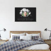 Memorial Art Nouveau Daisies Wreate Canvas Afdruk (Insitu (Slaapkamer))