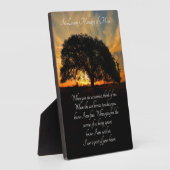 Mémorial avec Poème Spirituel Et Plaque De Chêne (Côté)