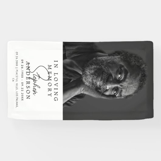 Memorial / begrafenis in liefdevolle herinnering F Spandoek (Horizontaal)